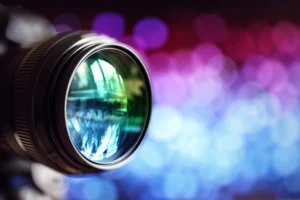 Camera lens representing AI explainability validation and digital assurance transparency services