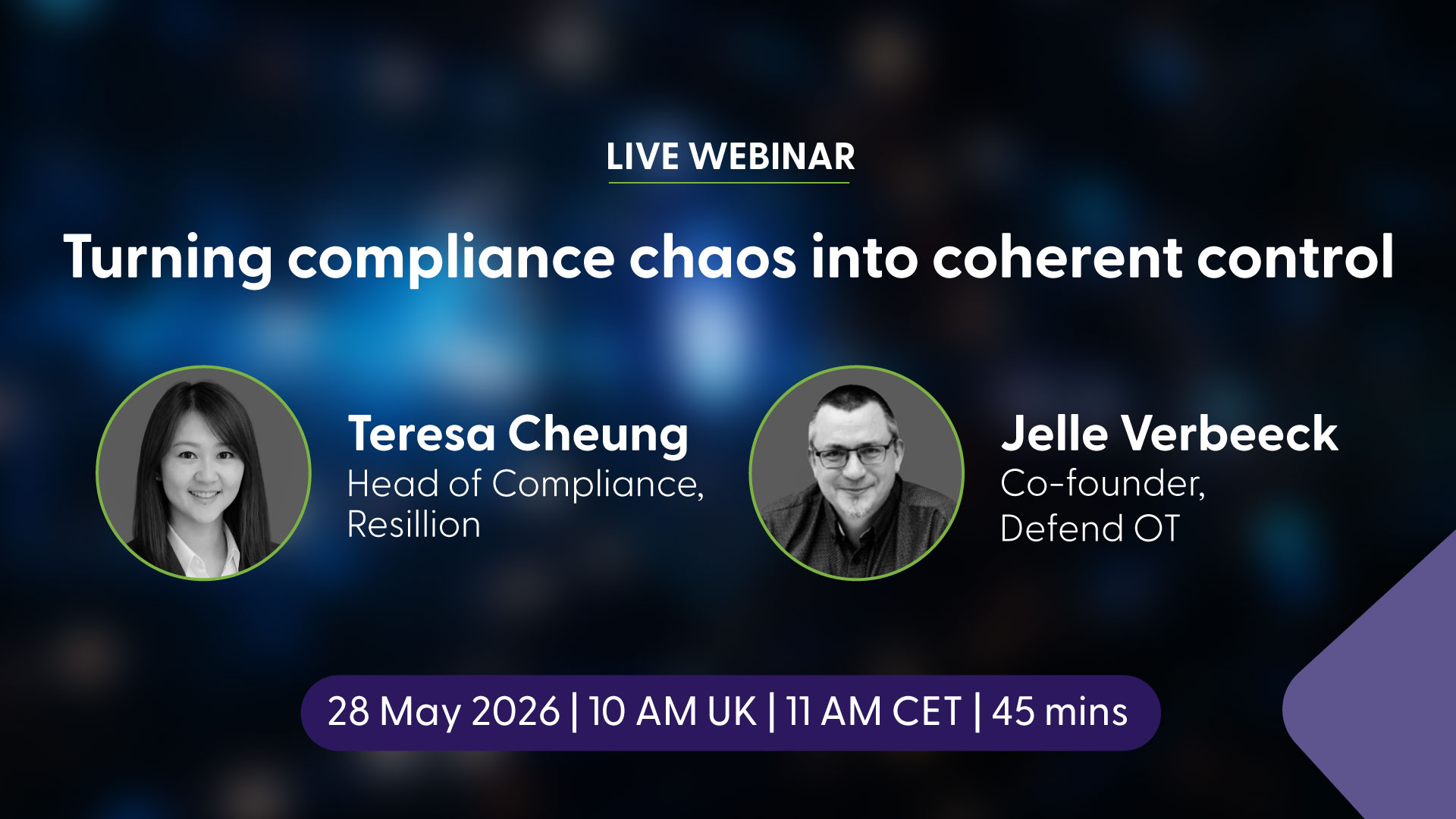 Banner  coherent control Turning compliance chaos into coherent control
