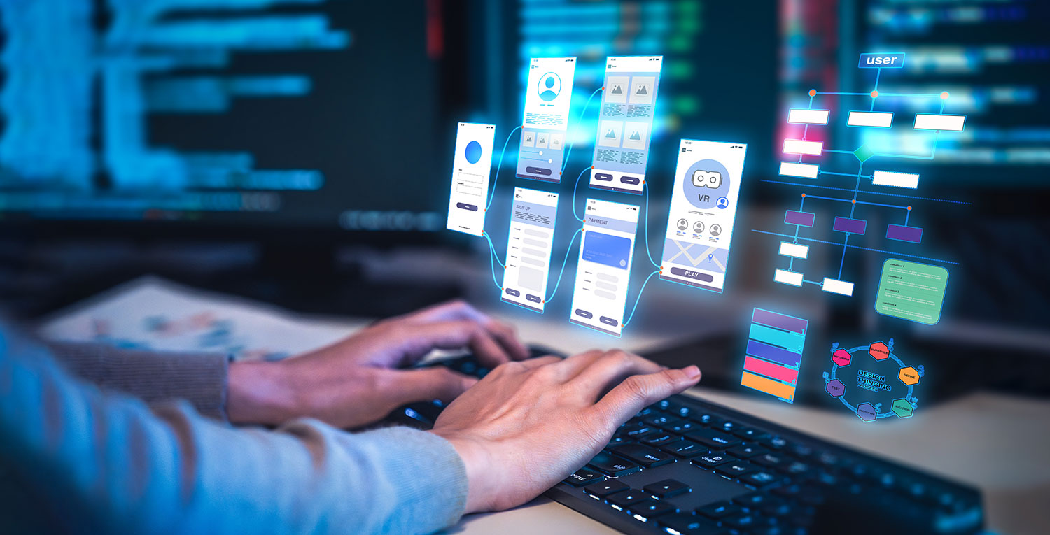 Developer testing web and mobile app interfaces for usability and accessibility compliance