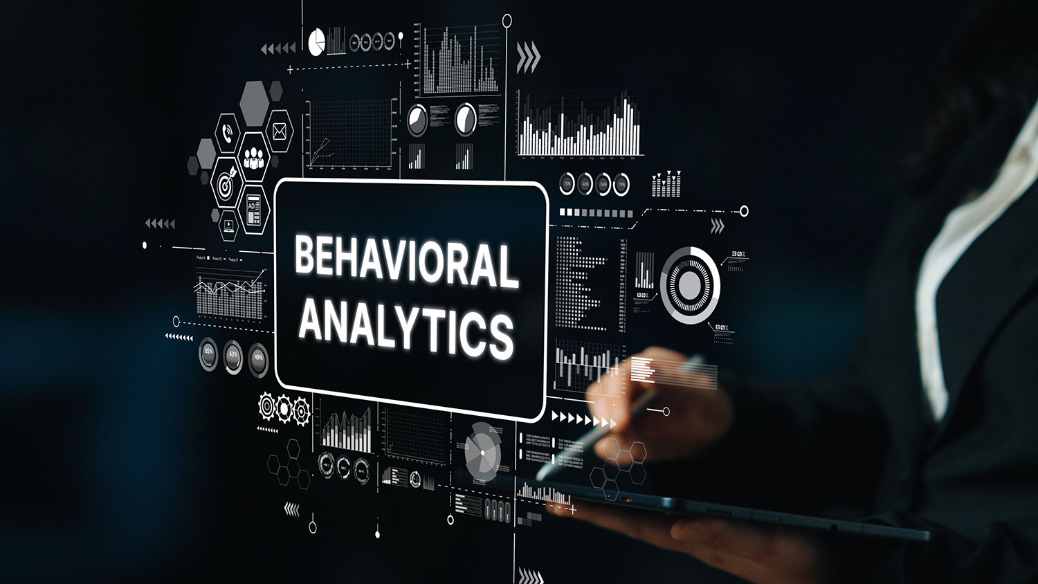 Professional analyzing behavioral data representing user experience and accessibility testing insights