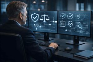 Ops-manager-identifying-business-operations-risk-on-screens