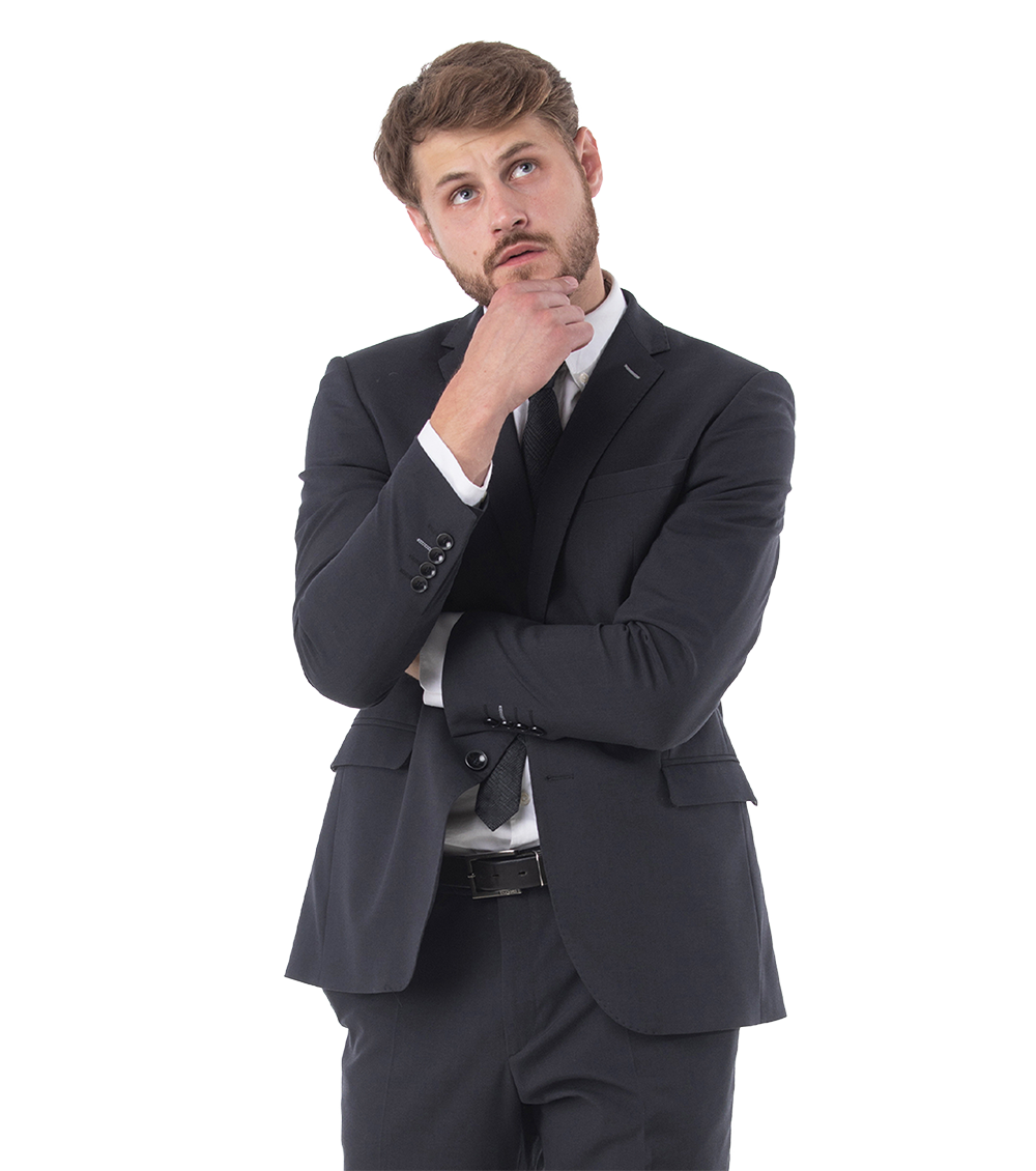 Businessman thinking about AI quality assurance and responsible AI testing strategies