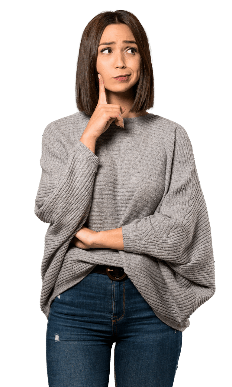 Woman thinking about IT service delivery management and software QA optimization challenges