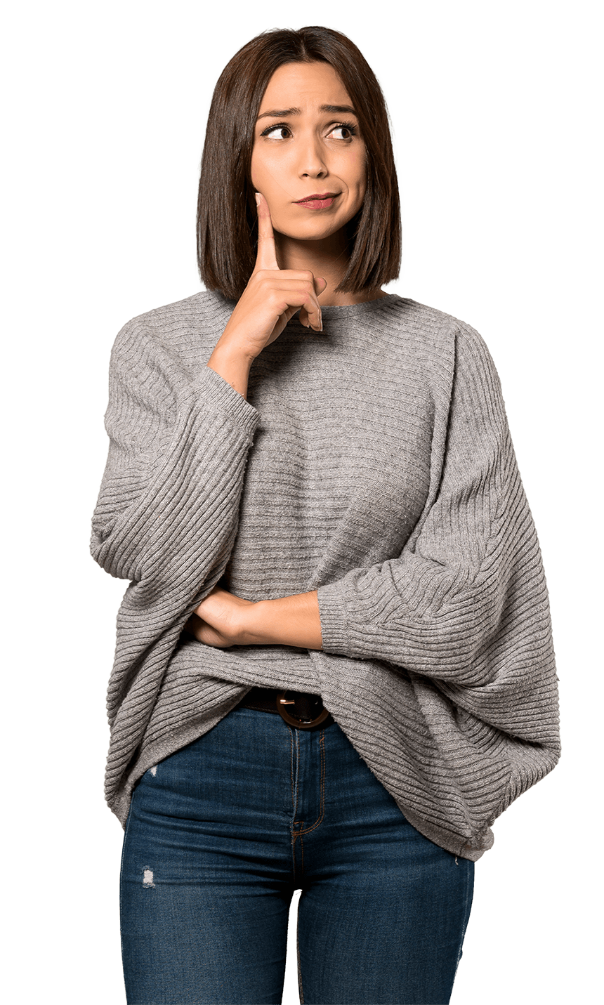 Woman thinking about IT service delivery management and software QA optimization challenges