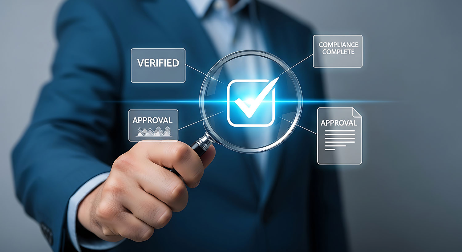 Professional verifying security compliance checklist representing AppSec and security testing services