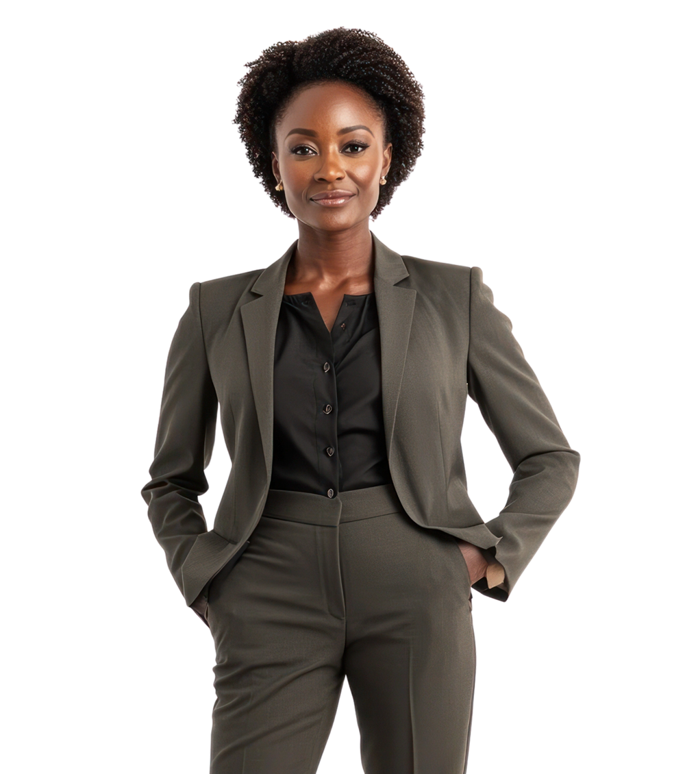 Confident female professional leading IT service delivery and digital assurance solutions