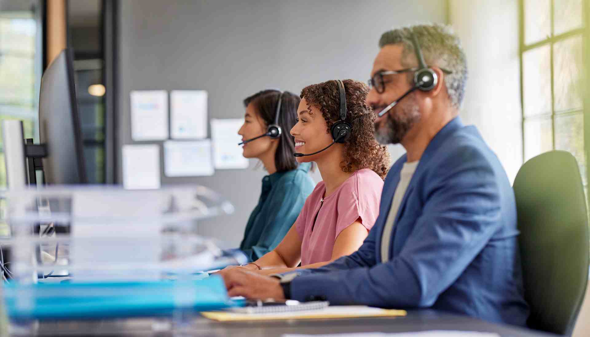 Call center agents working in modern office 2026 03 16 22 58 32 utc