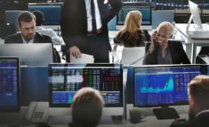 Financial team working in governance and risk