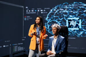 Researchers demonstrating AI explainability and responsible AI validation platform