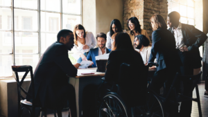 Diverse team collaborating on enterprise AI agent platform solutions