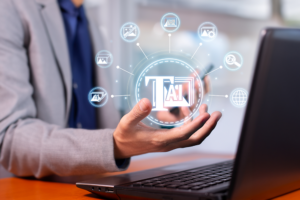 Professional managing AI agent deployment and workflow automation