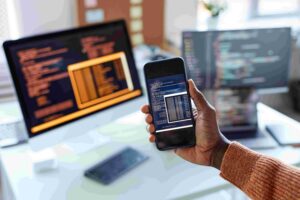 Comparing code on phone and screen