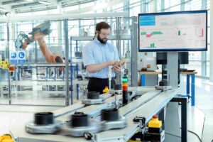 Worker monitoring automated production line