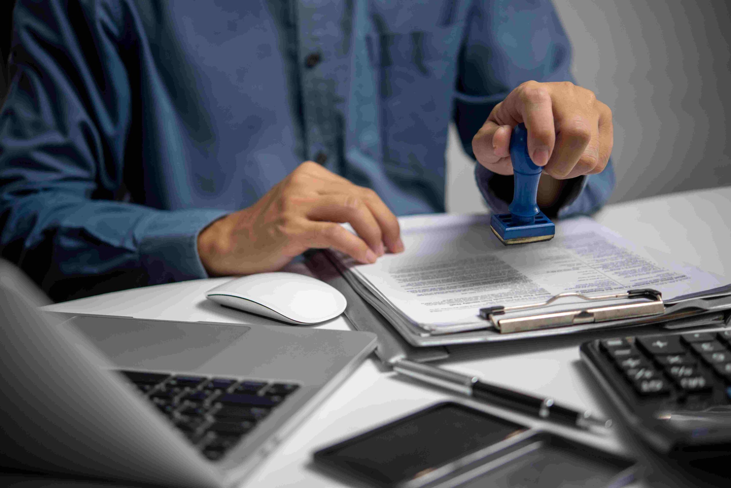 Person stamping approval for managed software testing services